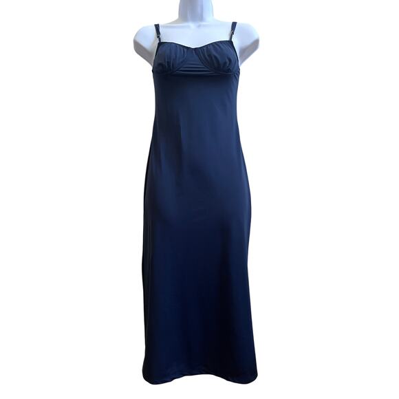 Danielle Bernstein Blue Milkmaid Adjustable Spaghetti Straps Dress Size Small - Picture 3 of 13